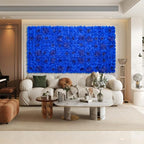 12pcs Flower Wall Backdrop 16.5"x16.5" Floral Panels- Bright Blue, alternate view 2
