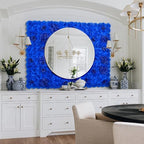 12pcs Flower Wall Backdrop 16.5"x16.5" Floral Panels- Bright Blue, alternate view 6