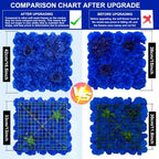 12pcs Flower Wall Backdrop 16.5"x16.5" Floral Panels- Bright Blue, alternate view 7
