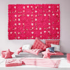 12pcs Flower Wall Backdrop 16.5"x16.5" Panel-Rose Red, alternate view 2