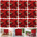 12pcs Flower Wall Panel 16.5"x16.5" Silk Floral Panels Decor