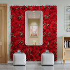 12pcs Flower Wall Panel 16.5"x16.5" Silk Floral Panels Decor, alternate view 6