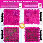 12pcs Flowers Wall Backdrop 16.5"x16.5" Artificial Floral Panels, alternate view 6