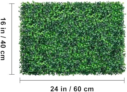 12PCS Grass Wall Panels, 24 x 16 in for 32 Sq Ft, Boxwood Hedge Wall Panels Artificial Grass Backdrop Wall, 1.6, alternate