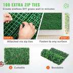 12PCS Grass Wall Panels, 24 x 16 in for 32 Sq Ft, Boxwood Hedge Wall Panels Artificial Grass Backdrop Wall, 1.6, alternate