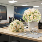 12pcs Peonies Artificial Flowers Bouquet, Lifelike Silk Fake Peonies with Stems for Home Table Centerpieces, alternate view 3