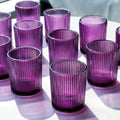 12pcs Purple Votive Candle Holders for Halloween Christmas Easter Deco in Purple