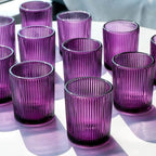12pcs Purple Votive Candle Holders for Halloween Christmas Easter Deco in Purple