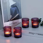 12pcs Purple Votive Candle Holders for Halloween Christmas Easter Deco in Purple, alternate view 2