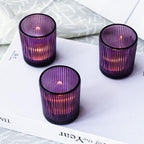 12pcs Purple Votive Candle Holders for Halloween Christmas Easter Deco in Purple, alternate view 3