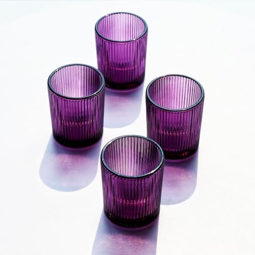 12pcs Purple Votive Candle Holders for Halloween Christmas Easter Deco in Purple, alternate view 4