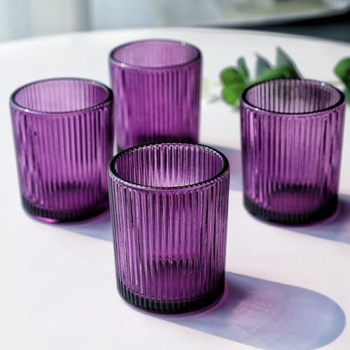 12pcs Purple Votive Candle Holders for Halloween Christmas Easter Deco in Purple, alternate view 7