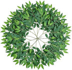 12Pcs Stems Bulk, Artificial Silk Green Leaves Garland, 20"Fake Branches, Hanging Plants Spray Vines for DIY