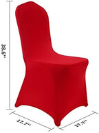 12pcs Stretch Spandex Chair Cover for Wedding Party Dining Banquet Event (Red, 12) in Red, alternate view 2