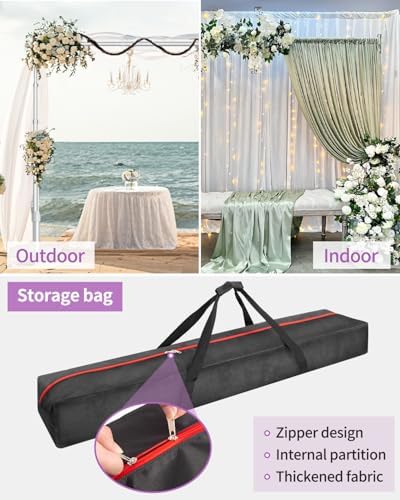 12x10 Pipe and Drape Stand Kit, Heavy Duty Backdrop Stand Adjustable, Sturdy Metal Back Drop Decoration Frame, alternate view