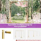 12x10 Pipe and Drape Stand Kit, Heavy Duty Backdrop Stand Adjustable, Sturdy Metal Back Drop Decoration Frame, alternate view