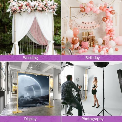 12x10 Pipe and Drape Stand Kit, Heavy Duty Backdrop Stand Adjustable, Sturdy Metal Back Drop Decoration Frame, alternate view