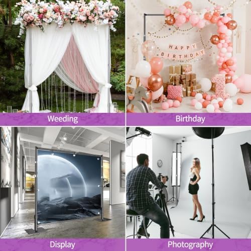 12x10 Pipe and Drape Stand Kit, Heavy Duty Backdrop Stand Adjustable, Sturdy Metal Back Drop Decoration Frame, alternate view