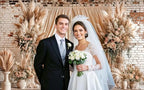 12X10ft Boho Floral Wedding Backdrop Wall Background Photography Beige Vintage Flowers Backdrops for Parties, alternate view