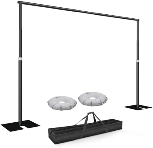 12x10ft Heavy Duty Backdrop Stand, Adjustable Pipe and Drape Stand in 12x10ft