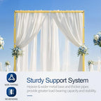 12x10ft Heavy Duty Backdrop Stand Double Crossbar Pipe and Drape in 12x10ft, alternate view 6