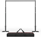 12x10ft Heavy Duty Backdrop Stand Frame with Adjustable Pipe, Black in 12x10ft