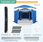 12x12 FT Pop Up Canopy Extendable Tent, Gazebos On Clearance with Removable Roof, Screened in Gazebo with, alternate view 4