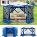12x12 FT Pop Up Canopy Shelter Tent, Large Gazebos On Clearance with Sidewalls, Screened in Gazebo, Screen Tents