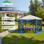 12x12 FT Pop Up Canopy Shelter Tent, Large Gazebos On Clearance with Sidewalls, Screened in Gazebo, Screen Tents, alternate