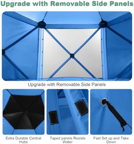 12x12 FT Pop Up Canopy Shelter Tent, Large Gazebos On Clearance with Sidewalls, Screened in Gazebo, Screen Tents, alternate
