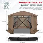 12x12 FT Pop Up Canopy Stargazing Tent, Gazebos On Clearance with Removable Roof, Screened in Gazebo, Screen, alternate view
