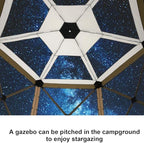 12x12 FT Pop Up Canopy Stargazing Tent, Gazebos On Clearance with Removable Roof, Screened in Gazebo, Screen, alternate view