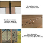 12x12 FT Pop Up Canopy Stargazing Tent, Gazebos On Clearance with Removable Roof, Screened in Gazebo, Screen, alternate view