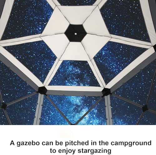 12x12 FT Pop Up Canopy Tent, Screened in Gazebo with sidewalls, Gray in 12x12 FT in Gray, alternate view 6