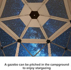 12x12 FT Pop Up Canopy Tent, Screened in Gazebo with sidewalls, Khaki in 12x12 FT in Khaki, alternate view 6