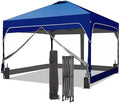12x12 FT Pop Up Canopy Tent with One Push Setup, Setup Gazebo with 4 PVC Transparent Sidewalls, Easy Carry for