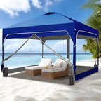 12x12 FT Pop Up Canopy Tent with One Push Setup, Setup Gazebo with 4 PVC Transparent Sidewalls, Easy Carry for, alternate