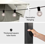 12x12 Gazebo Canopy with String Lights, Netting and Curtains, alternate view 4