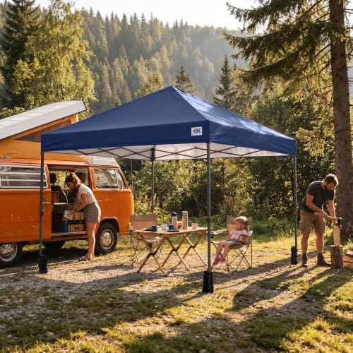 12x12 Pop Up Canopy, Heavy Duty Weather Protection, Navy Blue in Navy Blue, alternate view 2