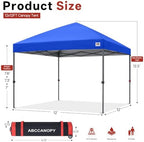 12x12 Pop Up Canopy, Heavy Duty Weather Protection, Royal Blue in Royal Blue, alternate view 3