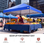 12x12 Pop Up Canopy, Heavy Duty Weather Protection, Royal Blue in Royal Blue, alternate view 5