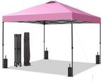 12x12 Pop Up Canopy Patio Carpas, One Push Set up with Central Lock Canopy with Wheeled Carry Bag, Included 4