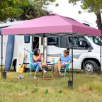 12x12 Pop Up Canopy Patio Carpas, One Push Set up with Central Lock Canopy with Wheeled Carry Bag, Included 4, alternate view