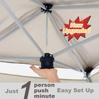 12x12 Pop Up Canopy Portable Gazebo with Mosquito Nettings Upgrade Easy Up Metal Outdoor Gazebo Waterproof, 4, alternate view
