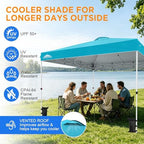 12x12 Pop Up Canopy Tent Easy Up Canopy Outdoor, Light Blue in Light Blue, alternate view 6