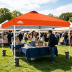 12x12 Pop Up Canopy Tent Easy Up Canopy Outdoor, Orange, alternate view 2