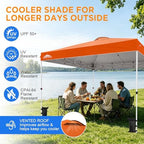 12x12 Pop Up Canopy Tent Easy Up Canopy Outdoor, Orange, alternate view 6