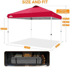 12x12 Pop Up Canopy Tent Easy Up Canopy Outdoor, Red in Red, alternate view 3