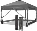 12x12 Pop Up Canopy Tent with One Push Setup, Outdoor Sun Shade Canopy for Backyard Party, Easy Up Instant
