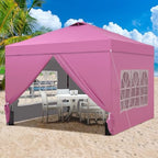 12x12 Pop Up Canopy Tent with One Push Setup, Portable Sun Shade Tent, Instant Easy Up Canopy with 4-Sidewalls &, alternate